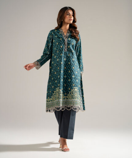 Beige Cambric A-Line Suit - View 2