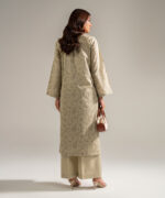 Dark Beige Cambric A-Line Suit - View 4