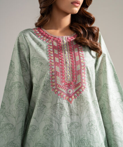Green Cambric A-Line Suit - View 1