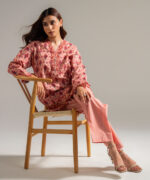 Pink Cambric Straight Suit - View 5