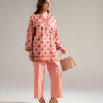 Pink Cambric Straight Suit - View 1