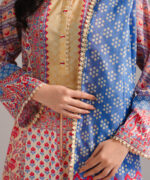 Pale Yellow Lawn A-Line Suit - View 1