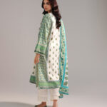 Off White Lawn A-Line Suit - View 1