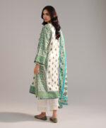 Off White Lawn A-Line Suit - View 1