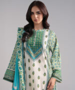 Off White Lawn A-Line Suit - View 5