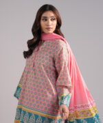 Pink Lawn Straight Suit - View 4