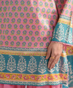 Pink Lawn Straight Suit - View 1