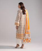 Off White Lawn A-Line Suit - View 4