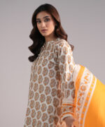 Off White Lawn A-Line Suit - View 2