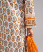 Off White Lawn A-Line Suit - View 5
