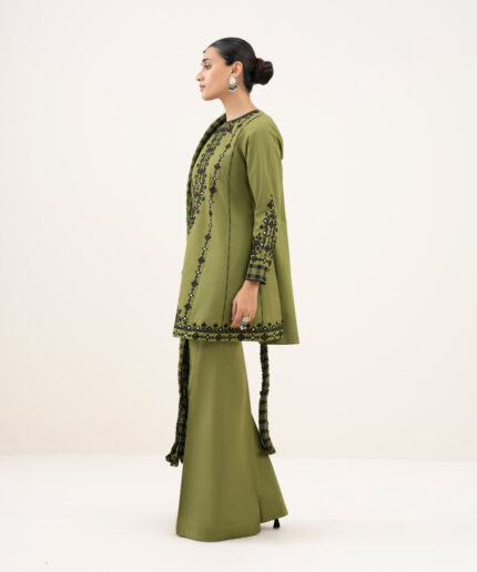 Green Lawn Unstitched Ensemble - View 2