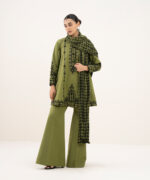 Green Lawn Unstitched Ensemble - View 4