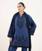 Blue Lawn Unstitched Ensemble - View 3