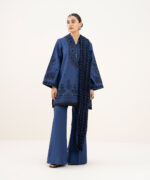Blue Lawn Unstitched Ensemble - View 4