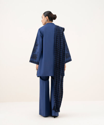 Blue Lawn Unstitched Ensemble - View 1