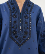 Blue Lawn Unstitched Ensemble - View 2