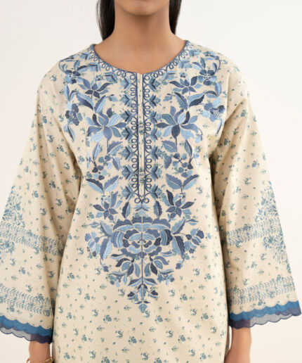 Embroidered Unstitched Ensemble - View 1