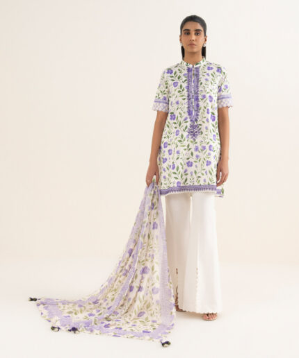 Embroidered Unstitched Ensemble - View 1