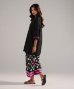 Black Dobby Drop Shoulder Suit - View 2