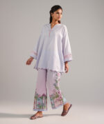 Lilac Dobby Drop Shoulder Suit - View 4