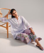 Lilac Dobby Drop Shoulder Suit - View 5