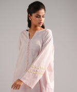 Light Pink Dobby Drop Shoulder Suit - View 3