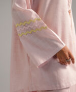 Light Pink Dobby Drop Shoulder Suit - View 4