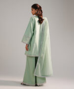 Mint Green Leno Kara Straight Suit - View 3