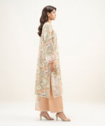 3 Piece Peach Lawn A-Line Suit - View 5