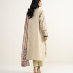Beige Dobby A-Line Suit - View 1