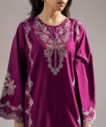 Purple Dobby Straight Suit - View 4