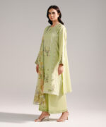 Green Dobby Straight Suit - View 3