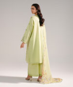 Green Dobby Straight Suit - View 4