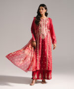 Maroon Fancy Cotton A-Line Suit - View 4