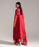 Maroon Fancy Cotton A-Line Suit - View 3