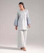 Grey Leno Kara Straight Shirt Suit - View 4