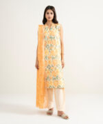 Peach Straight Cambric Suit - View 4