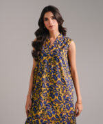 Mustard Cambric Straight Suit - View 2