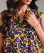 Mustard Cambric Straight Suit - View 1