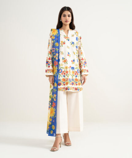 Cream Straight Cambric Suit - View 2