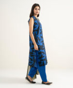 Blue Straight Cambric Suit - View 5