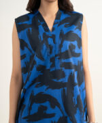 Blue Straight Cambric Suit - View 2