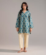 Cream Cambric Straight Suit - View 1