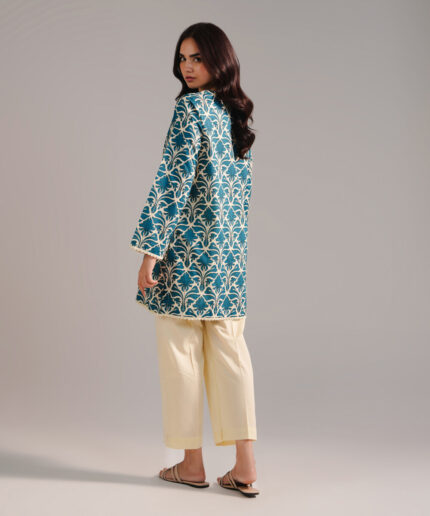 Cream Cambric Straight Suit - View 2