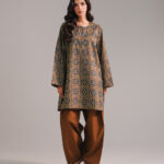 Brown Cambric Straight Suit - View 1