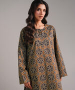 Brown Cambric Straight Suit - View 5