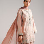 Beige Lawn Straight Suit - View 1