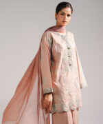 Beige Lawn Straight Suit - View 1