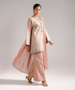 Beige Lawn Straight Suit - View 3