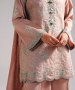 Beige Lawn Straight Suit - View 4